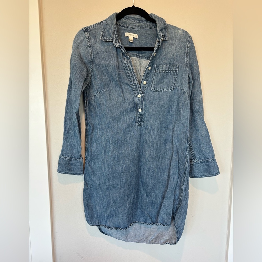 J. Crew Blue Denim Shirtdress Size 0046